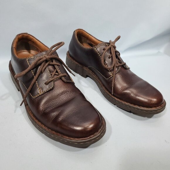 Clarks Stratton Way Brown Leather Oxfords Mens Shoes Size 8M - Picture 6 of 11